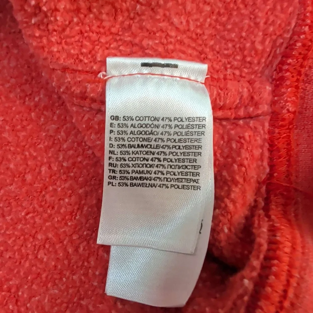 The North Face Hoodie Mens Large Red Logo Graphic Pullover Sweatshirt